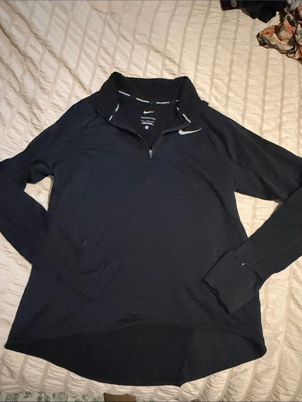 Nike Women’s Black Dri-FIT Quarter-Zip Long Sleeve Shirt
